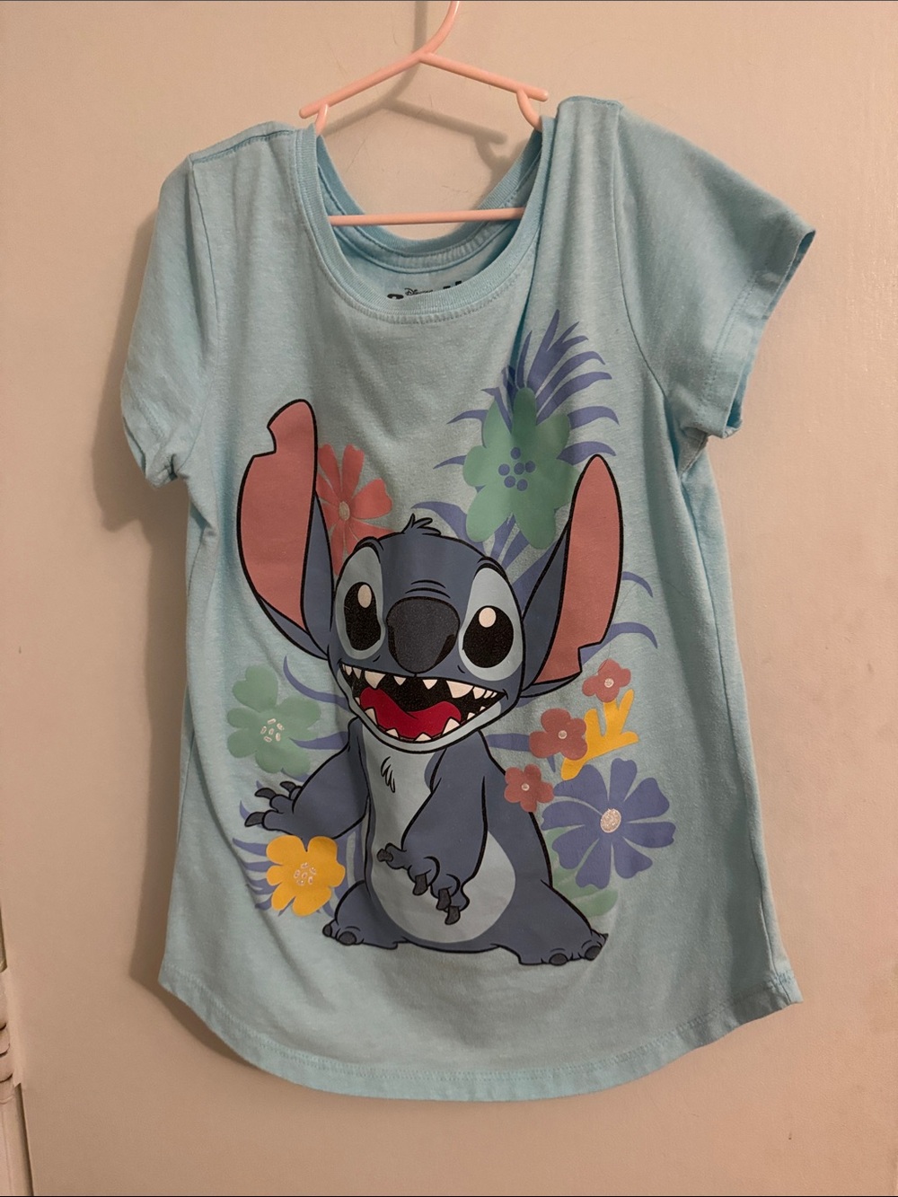 Disney Light Blue Girls' Stitch Graphic Tee